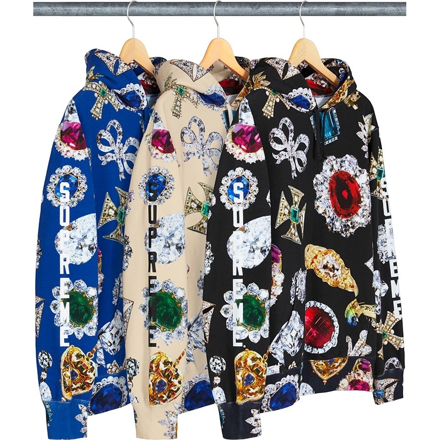 Supreme Jewels Hooded Sweatshirt (fall/winter 2018) - $178.00