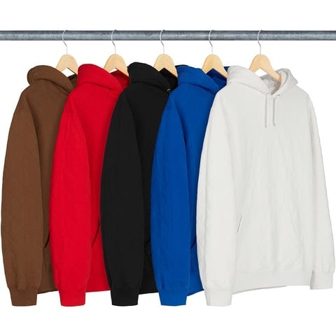 Supreme Quilted Hooded Sweatshirt - $158.00