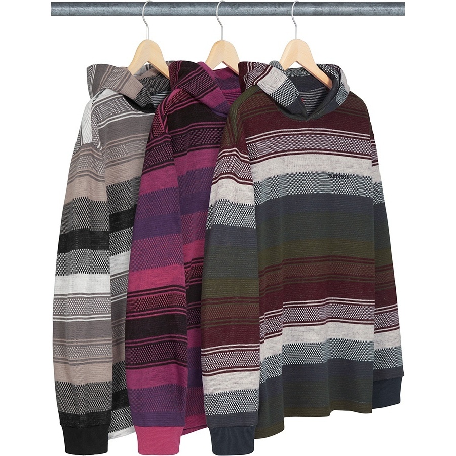 Supreme Knit Stripe Hooded L/S Top (fall/winter 2018) - $138.00