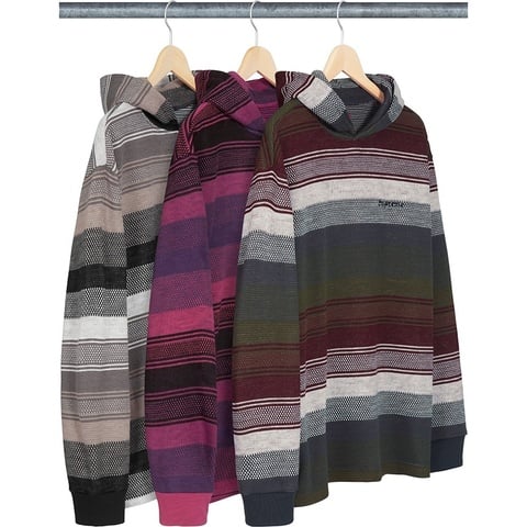 Supreme Knit Stripe Hooded L/S Top - $138.00