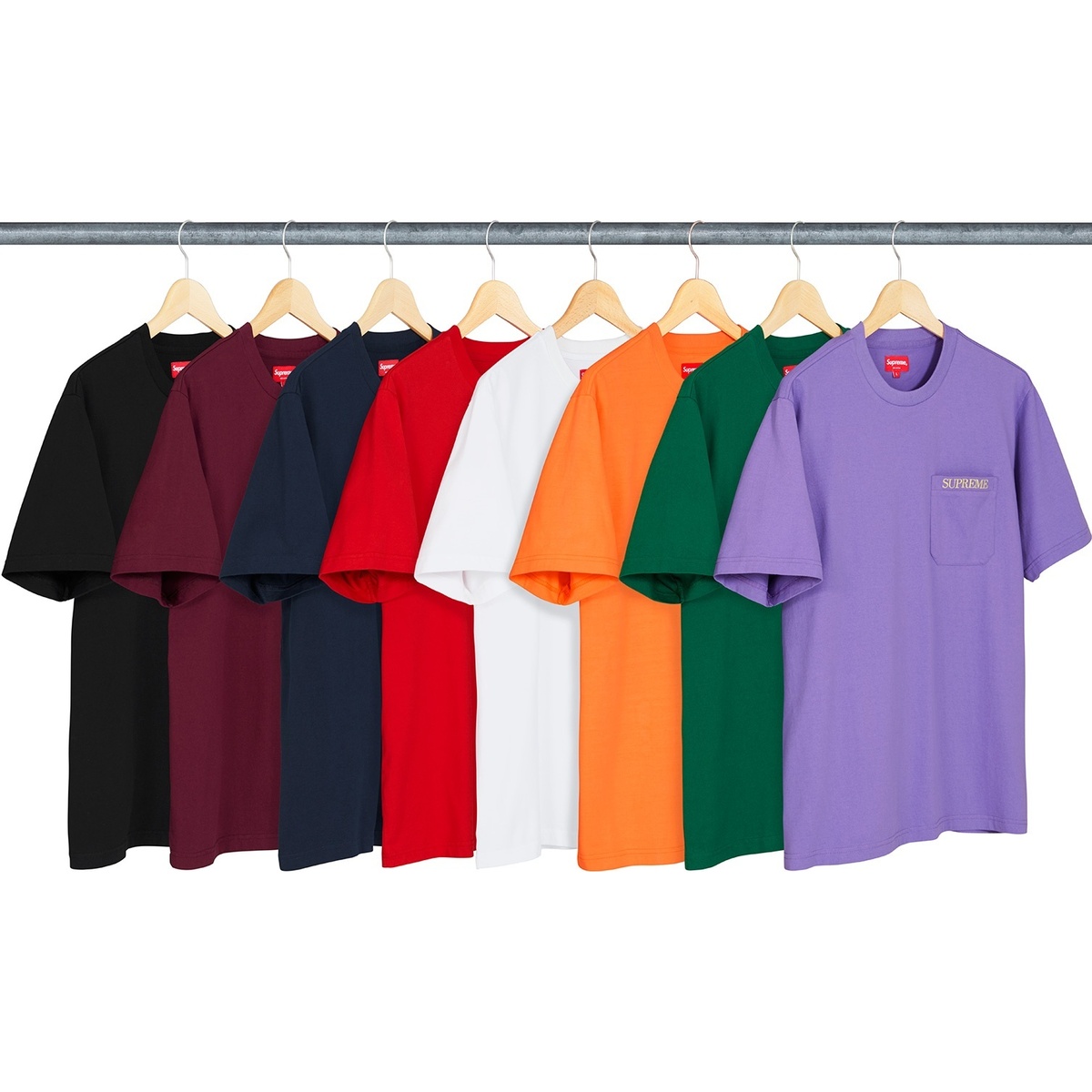 Supreme Embroidered Pocket Tee (fall/winter 2018) - $78.00