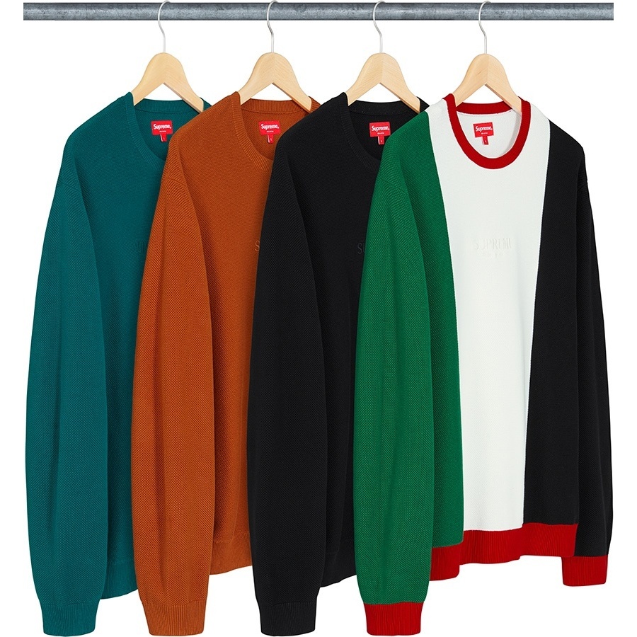 Supreme Pique Crewneck (fall/winter 2018) - $138.00