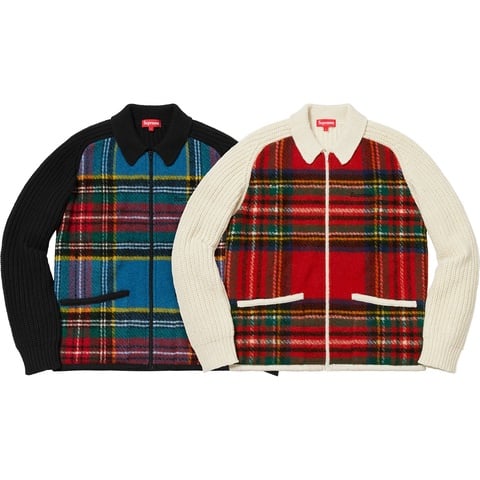Plaid Front Zip Sweater - fall/winter 2018 - Supreme