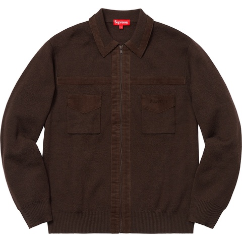 Supreme Corduroy Detailed Zip Sweater - Colorway