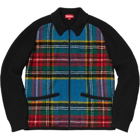 Plaid Front Zip Sweater - fall/winter 2018 - Supreme