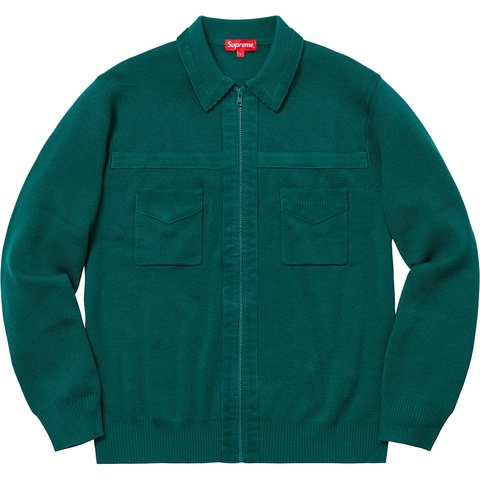 Supreme Corduroy Detailed Zip Sweater - Colorway