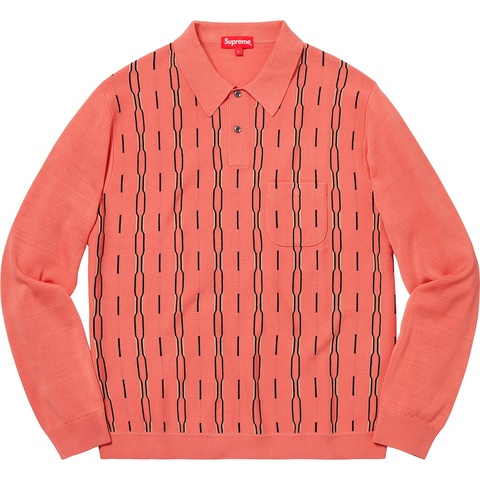 Supreme Vertical Stripe Knit L/S Polo - Colorway