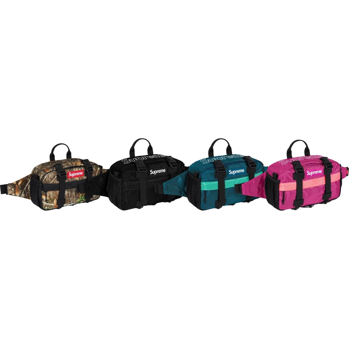 【たぁ】Supreme 19FW Waist Bag Supreme Waist Bag fw19 - Authentic - Brand New without Tags Black