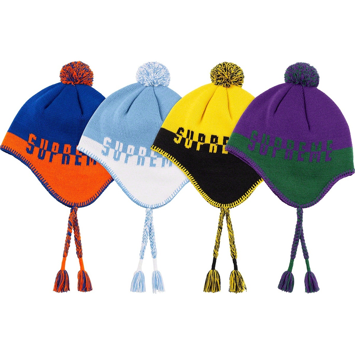 帽子 19aw supreme Split Logo Earflap Beanie Split Logo Earflap Beanie - fall/winter 2019 - Supreme