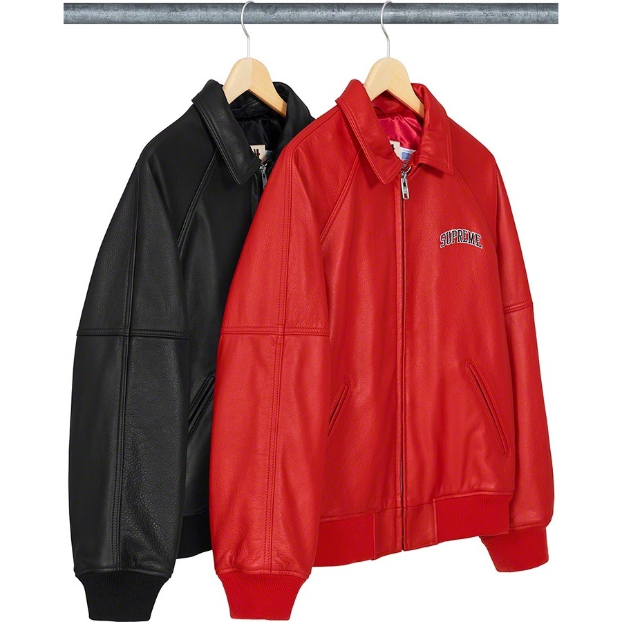 Martin Wong/Supreme Schott® 8-Ball Leather Varsity Jacket - Supreme