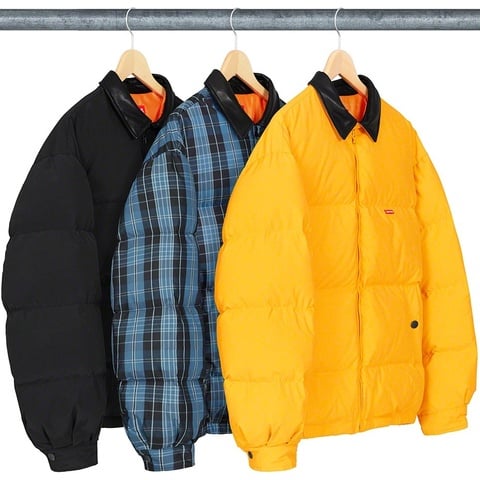 ジャケット・アウター Supreme Leather Collar Puffy Jacket Leather Collar Puffy Jacket - fall/winter 2019 - Supreme