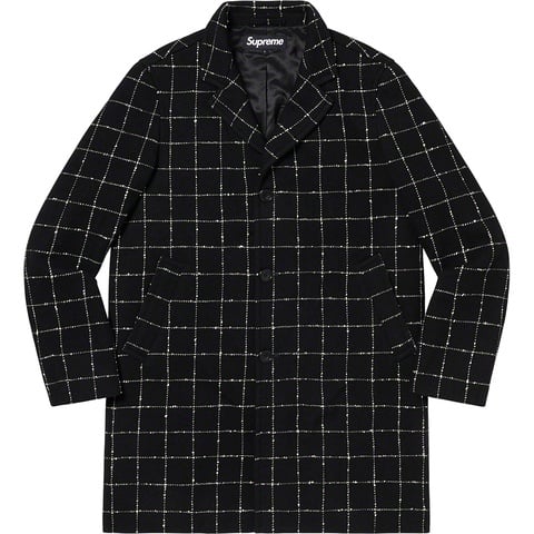 ジャケット・アウター supreme 19AW Wool Windowpane Overcoat Wool Windowpane Overcoat - fall/winter 2019 - Supreme