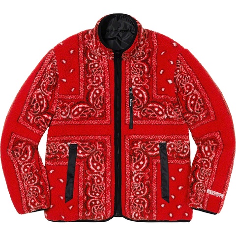 Supreme Reversible Bandana Fleece Jacket - Colorway