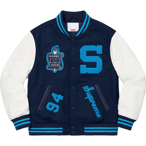 Supreme スタジャン M ネイビー/ホワイト 2019年 Team Varsity Jacket - fall/winter 2019 - Supreme