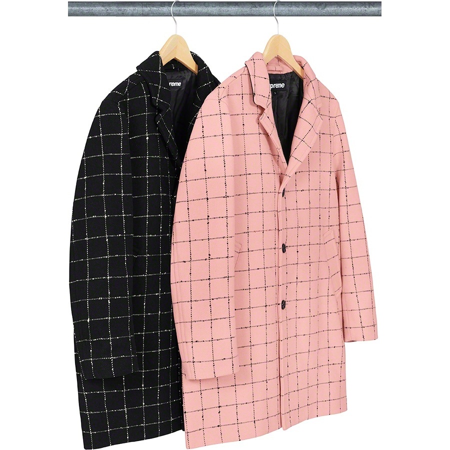 Wool Windowpane Overcoat - fall/winter 2019 - Supreme
