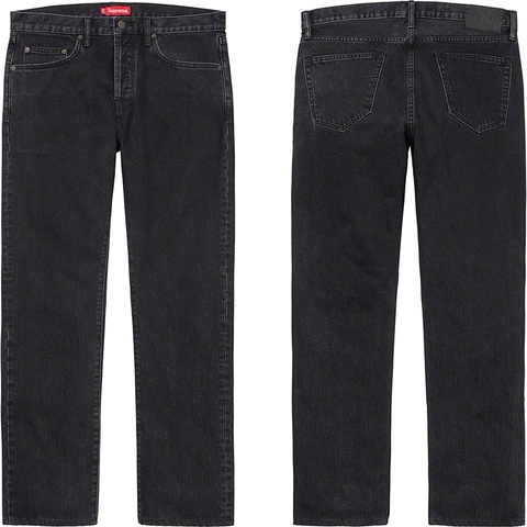 Supreme Stone Washed Black Slim Jean - $148.00