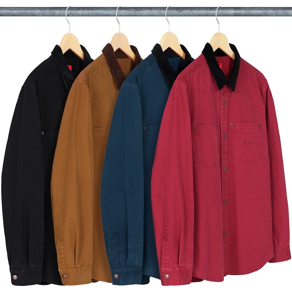 Script Canvas Snap Shirt - fall/winter 2019 - Supreme Script Canvas Snap Shirt - fall/winter 2019 - Supreme