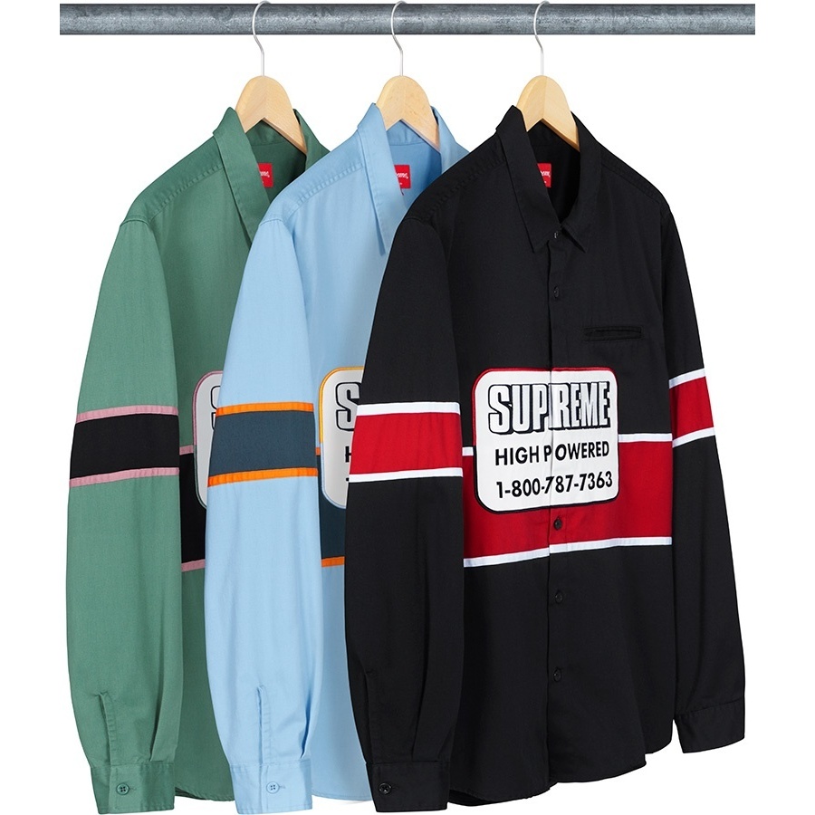 【a…ape】Supreme work shirt XLサイズ 青/黒/黄 High Powered Work Shirt - fall/winter 2019 - Supreme