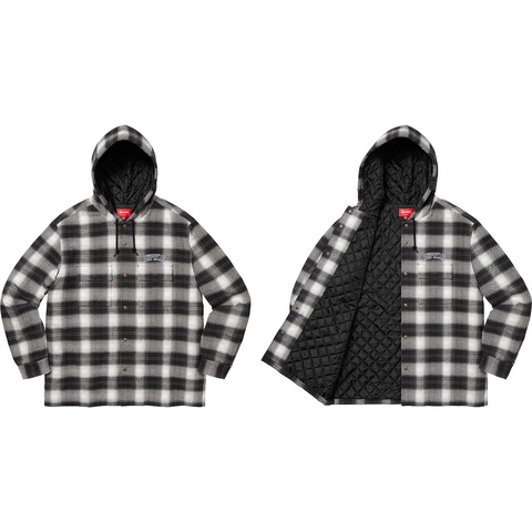 Supreme Quilted Hooded Plaid Shirt - Colorway