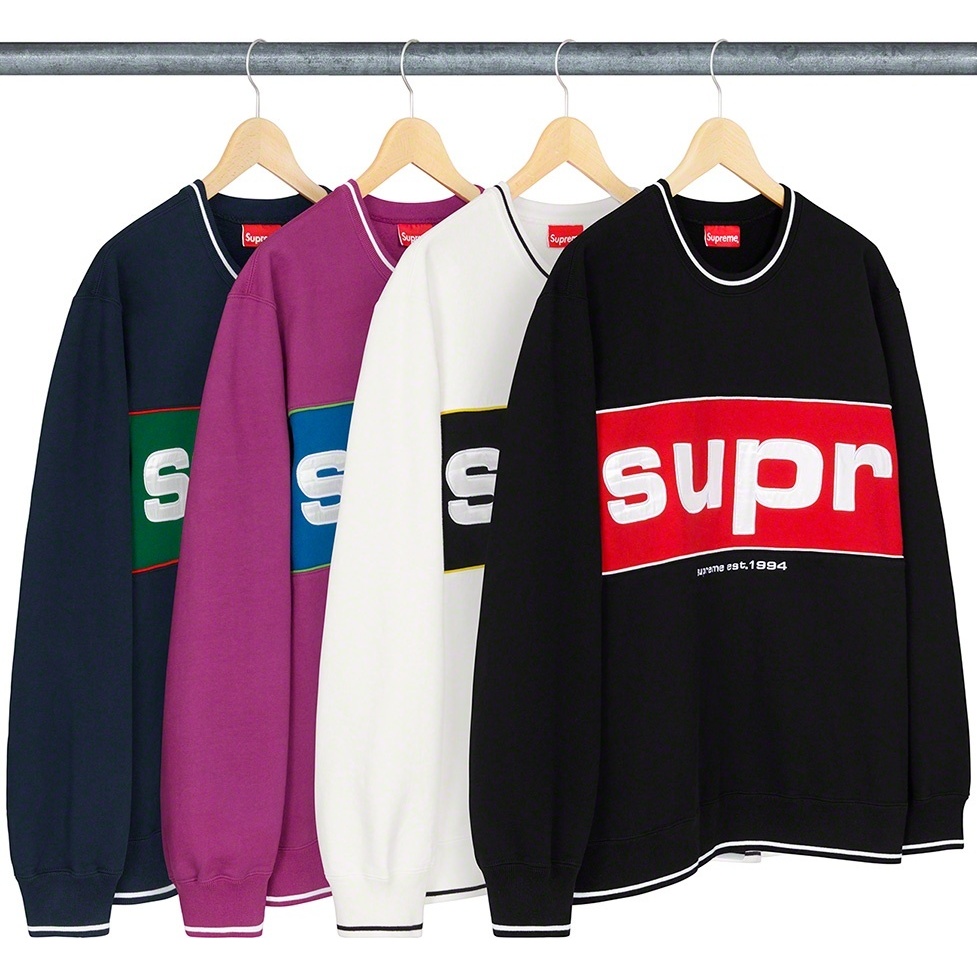 シュプリーム　Supreme Piping Crewneck M Piping Crewneck - fall/winter 2019 - Supreme