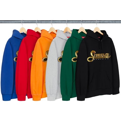 Supreme Sequin Viper Hooded Sweatshirt - $168.00