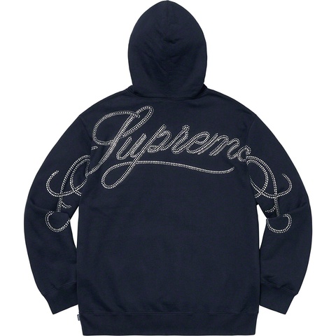Rhinestone Script Hooded Sweatshirt - Supreme