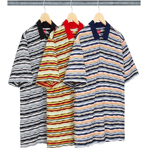 Supreme Textured Stripe Polo - $88.00