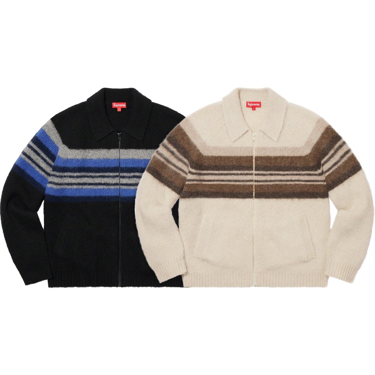 Brushed Wool Zip Up Sweater - SupremeCommunity