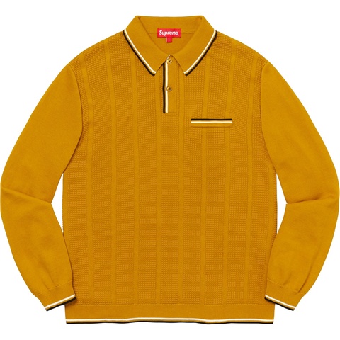 トップス FW19 Supreme Stripe Rib L/S Knit Polo Stripe Rib L/S Knit Polo - fall/winter 2019 - Supreme