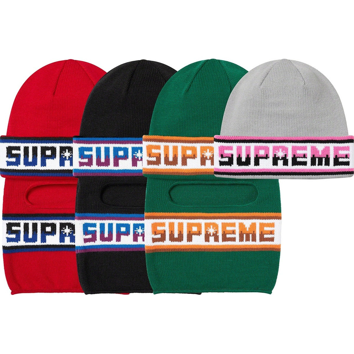 Supreme Double Logo Facemask Beanie (fall/winter 2020) - $40.00