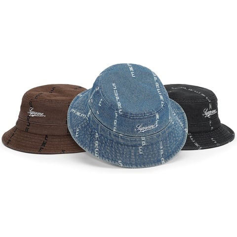 Logo Stripe Jacquard Denim Crusher - Supreme