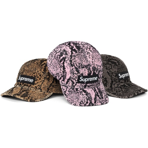 Supreme Snakeskin Corduroy Camp Cap - $54.00