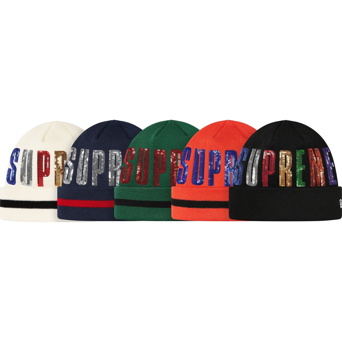 Supreme New Era® Sequin Beanie (fall/winter 2020) - $38.00