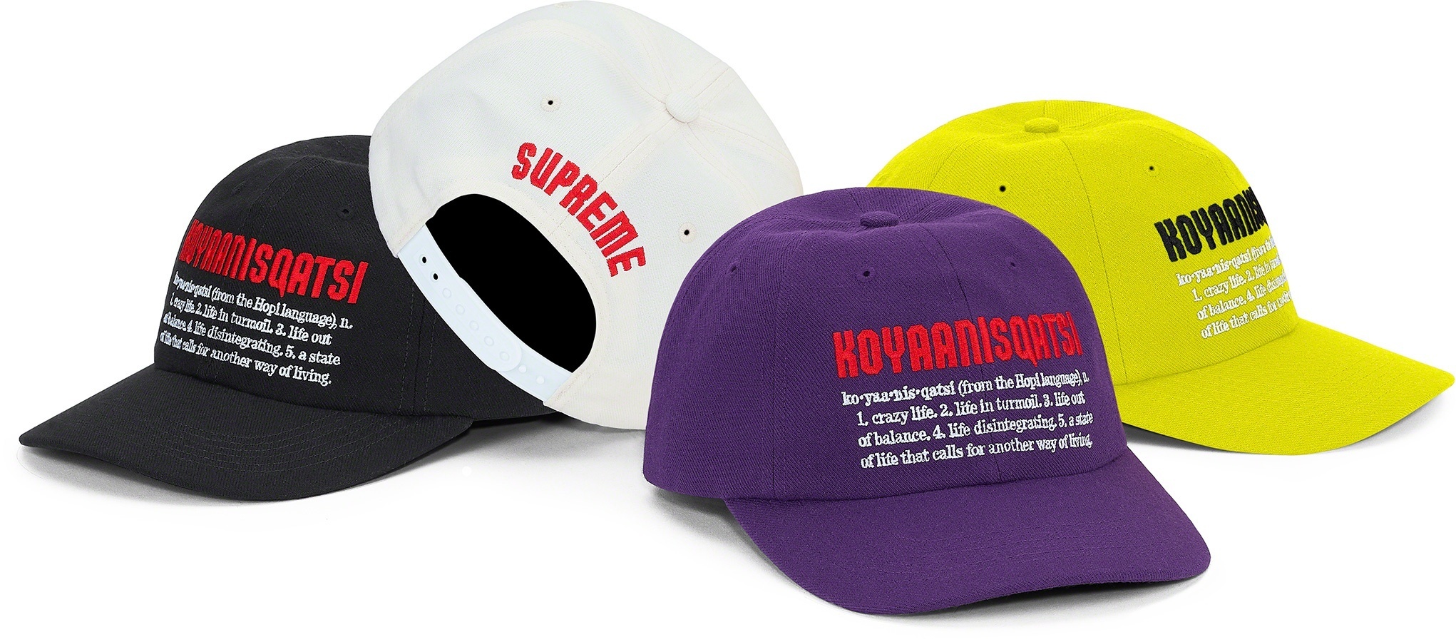 帽子 SUPREME Koyaanisqatsi 6-Panel Cap Black SUPREME Koyaanisqatsi 6-Panel Cap Black ファッション $48