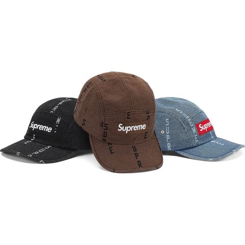 Supreme Logo Stripe Jacquard Denim Camp Cap - $48.00