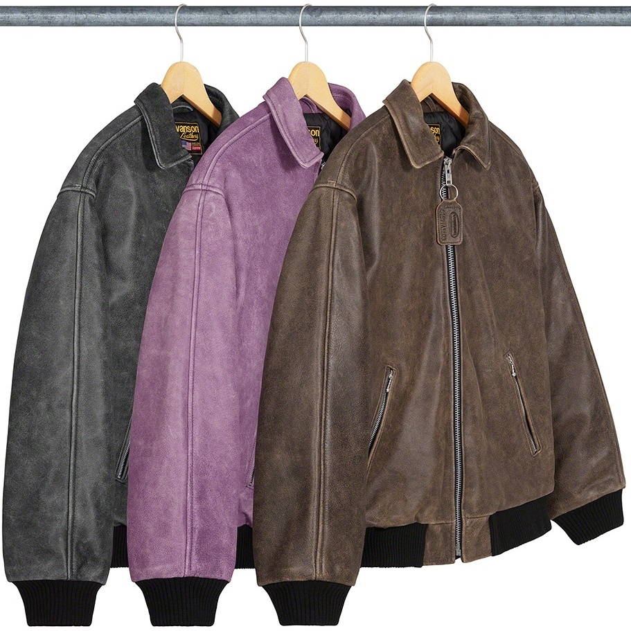 Supreme Vanson Worn Leather Jacket Mサイズ Supreme®/Vanson Leathers® Worn Leather Jacket - Supreme
