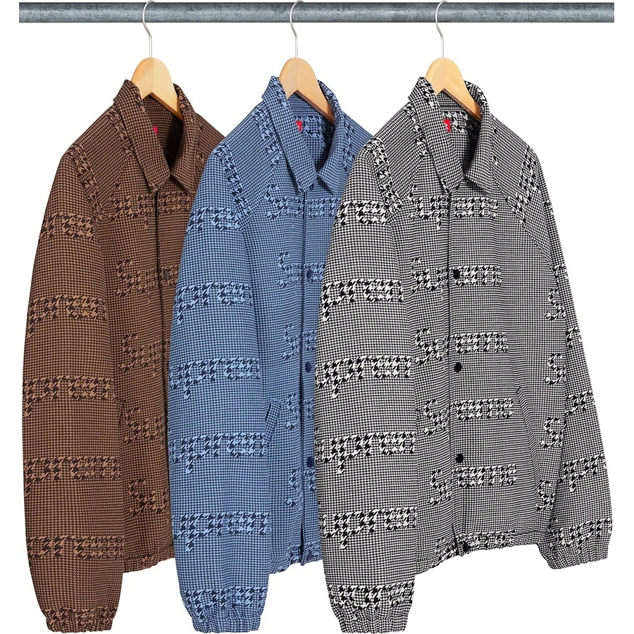 激レアSupreme Houndstooth Logos Snap Jacket Houndstooth Logos Snap Front Jacket - Supreme