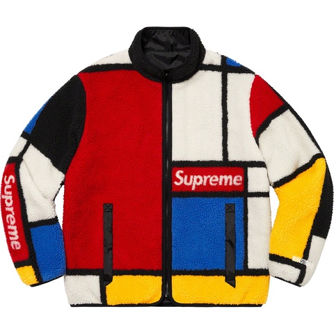 Supreme Reversible Colorblocked Fleece Jacket - Colorway