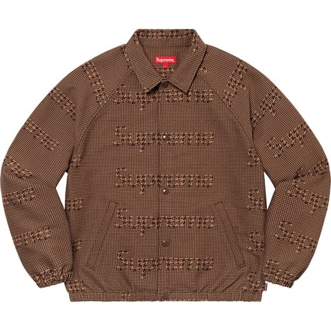 Supreme Houndstooth Logos Snap Front Jacket - Colorway