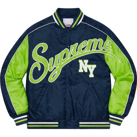 Supreme Contrast Script Varsity Jacket - Colorway