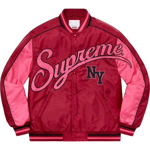 Supreme Contrast Script Varsity Jacket - Colorway
