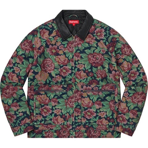 【美品】supreme Leather Collar Work Jacket L Supreme Leather Collar Utility Jacket Navy Size: Extra Large | eBay