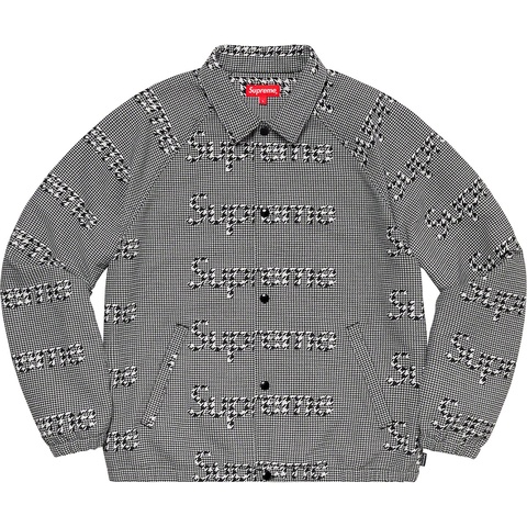 ジャケット・アウター Supreme Houndstooth Logos Snap Jacket XL Houndstooth Logos Snap Front Jacket - Supreme
