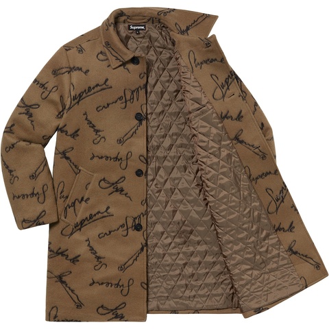 SUPREME シュプリーム スクリプト ロゴ ウール オーバーコート Script Logos Wool Overcoat - fall/winter 2020 - Supreme