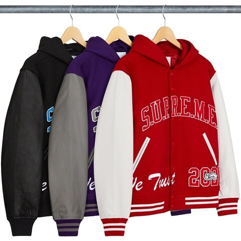 King Hooded Varsity Jacket - fall/winter 2020 - Supreme King Hooded Varsity Jacket - fall/winter 2020 - Supreme