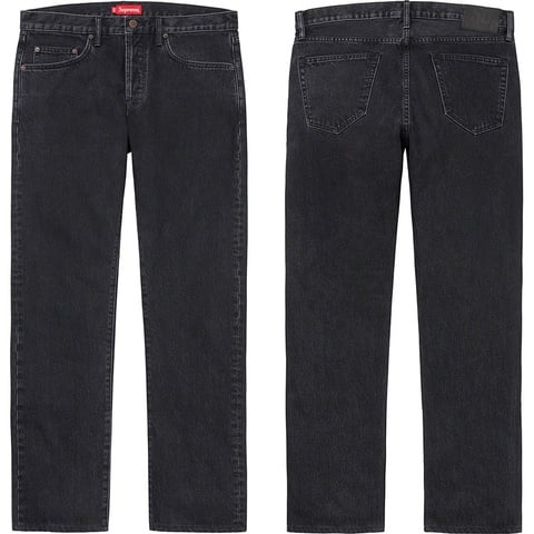 Supreme Stone Washed Black Slim Jean