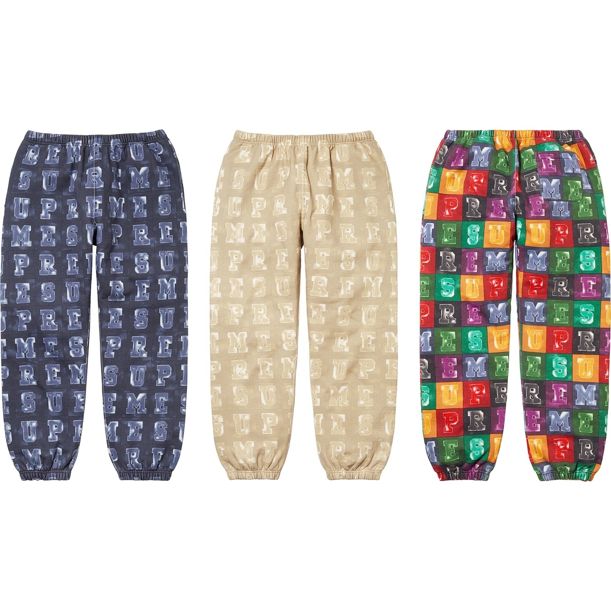 Supreme Blocks Sweatpant (fall/winter 2020) - $158.00