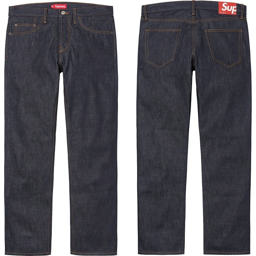 Supreme Selvedge Slim Jean シュプリーム デニム 34 Rigid Slim Jean - fall/winter 2020 - Supreme