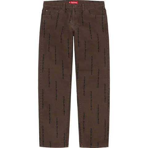 Logo Stripe Jacquard Regular Jean - Supreme