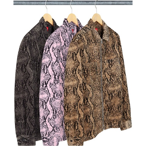 Snakeskin Corduroy Zip Up Shirt - fall/winter 2020 - Supreme